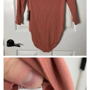 Express Terracotta Long Sleeve Bodysuit Sz S
